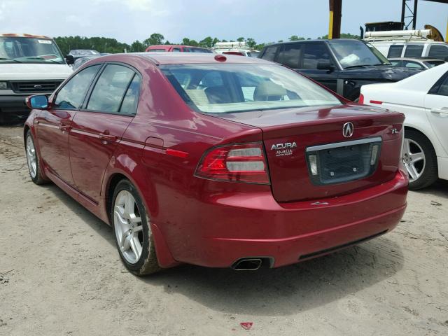 19UUA66257A030143 - 2007 ACURA TL RED photo 3