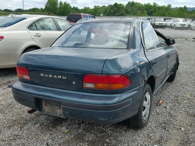 JF1GC2447PB517301 - 1993 SUBARU IMPREZA L GREEN photo 4