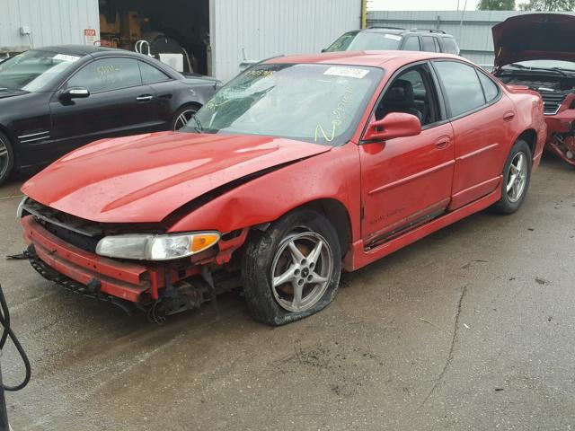 1G2WP52KXXF332525 - 1999 PONTIAC GRAND PRIX RED photo 2