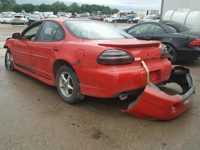 1G2WP52KXXF332525 - 1999 PONTIAC GRAND PRIX RED photo 3