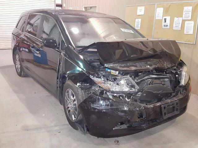 5FNRL5H66BB013764 - 2011 HONDA ODYSSEY EX BLACK photo 1