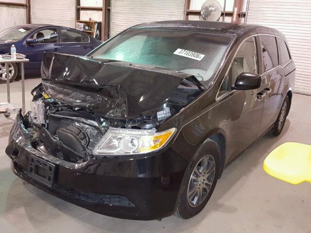5FNRL5H66BB013764 - 2011 HONDA ODYSSEY EX BLACK photo 2