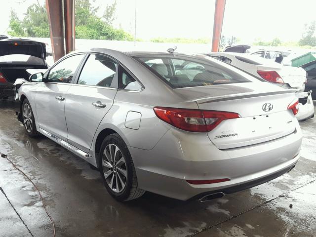 5NPE34AF4FH044201 - 2015 HYUNDAI SONATA SPO SILVER photo 3