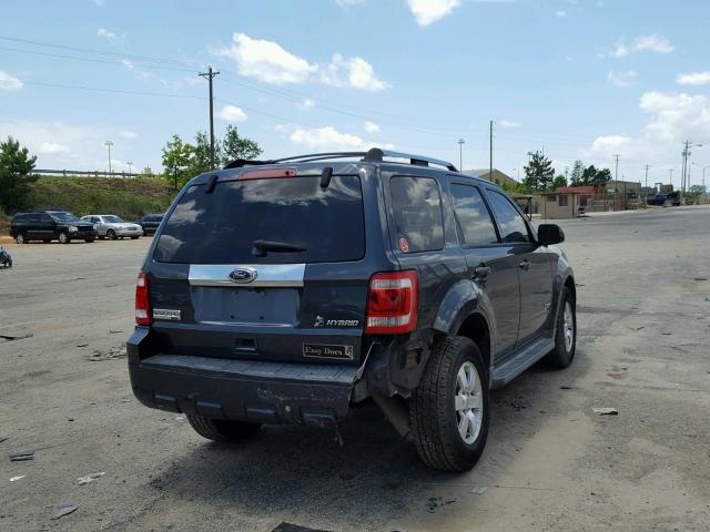 1FMCU4K38AKC24537 - 2010 FORD ESCAPE HYB GRAY photo 4