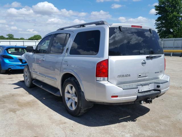 5N1BA08C58N615528 - 2008 NISSAN ARMADA SE SILVER photo 3