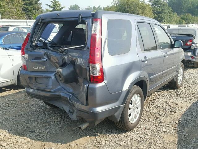 JHLRD78926C012023 - 2006 HONDA CR-V SE SILVER photo 4