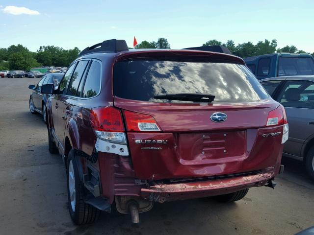 4S4BRCBC2D3247611 - 2013 SUBARU OUTBACK 2. RED photo 9