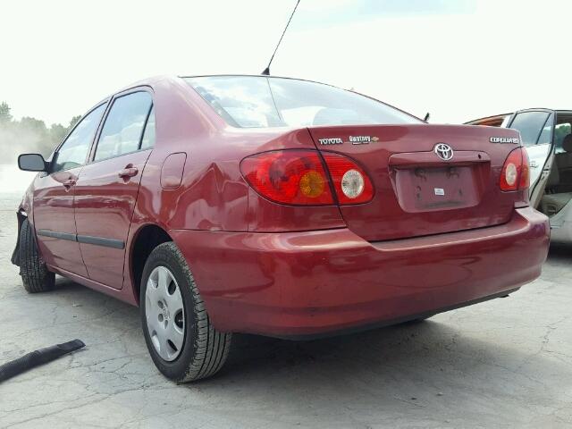 2T1BR32E44C228894 - 2004 TOYOTA COROLLA CE MAROON photo 3