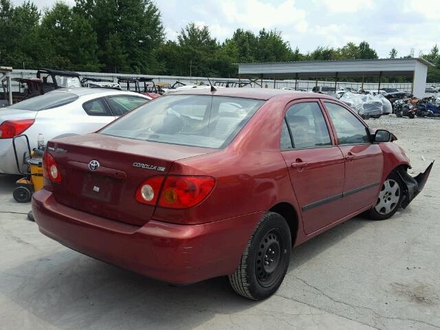 2T1BR32E44C228894 - 2004 TOYOTA COROLLA CE MAROON photo 4