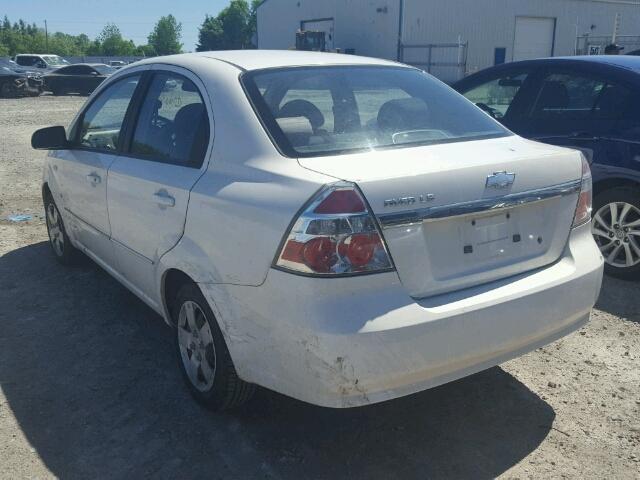 KL1TD55678B147127 - 2008 CHEVROLET AVEO BASE Blanc photo 3