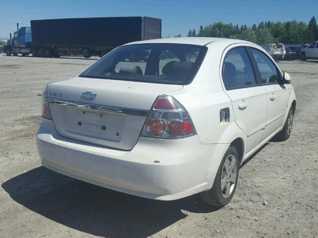 KL1TD55678B147127 - 2008 CHEVROLET AVEO BASE Blanc photo 4