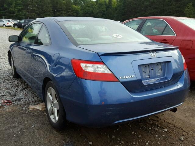 2HGFG11878H571333 - 2008 HONDA CIVIC EX BLUE photo 3