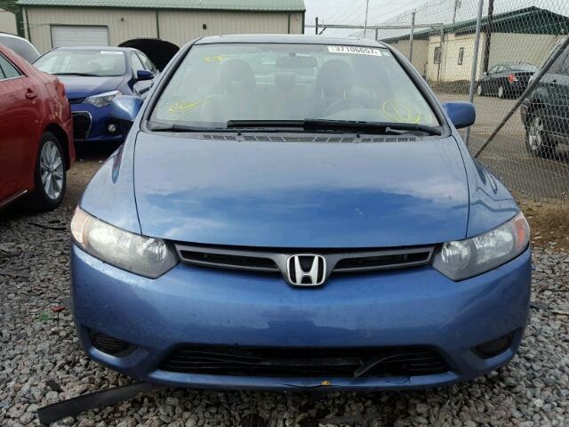 2HGFG11878H571333 - 2008 HONDA CIVIC EX BLUE photo 9