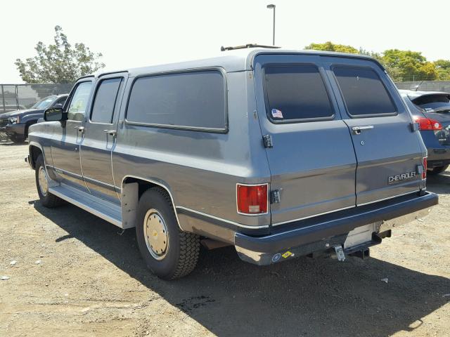 1GNGR26N2LF151255 - 1990 CHEVROLET SUBURBAN R GRAY photo 3