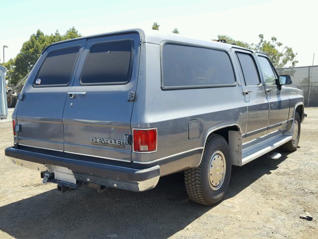 1GNGR26N2LF151255 - 1990 CHEVROLET SUBURBAN R GRAY photo 4