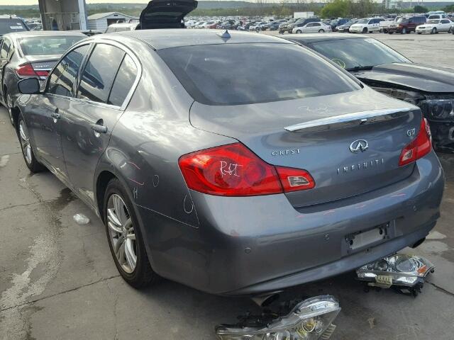 JN1CV6AP5CM936841 - 2012 INFINITI G37 BASE/S SILVER photo 3