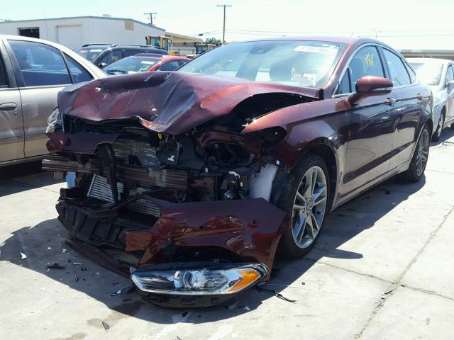 3FA6P0K92FR193400 - 2015 FORD FUSION TIT MAROON photo 2