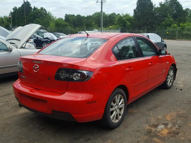 JM1BK323081875192 - 2008 MAZDA 3 S RED photo 4