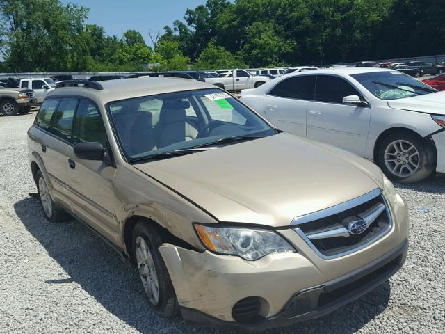 4S4BP60C697329917 - 2009 SUBARU OUTBACK GOLD photo 1