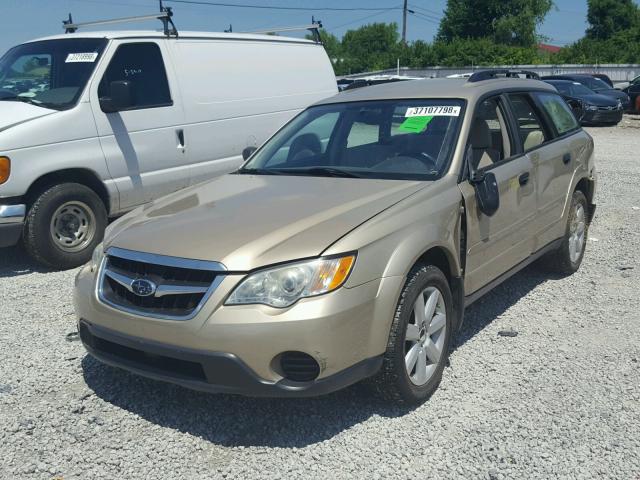 4S4BP60C697329917 - 2009 SUBARU OUTBACK GOLD photo 2