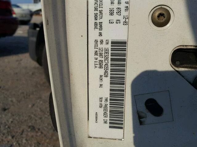 1B3ES26C74D554620 - 2004 DODGE NEON BASE WHITE photo 10