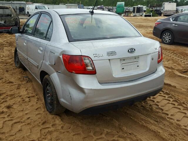 KNADH4A39B6912794 - 2011 KIA RIO SILVER photo 3