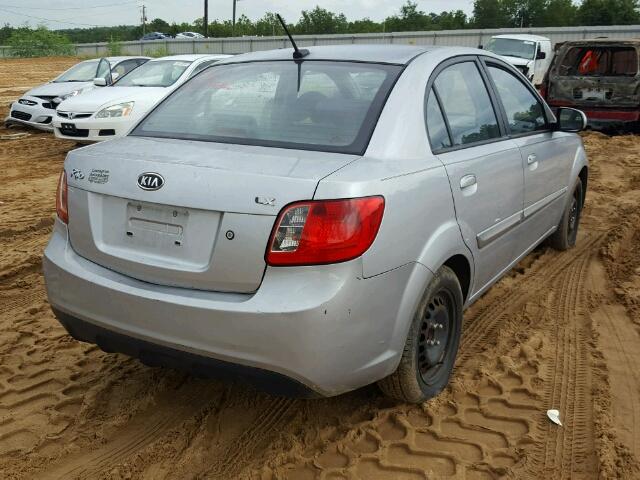 KNADH4A39B6912794 - 2011 KIA RIO SILVER photo 4