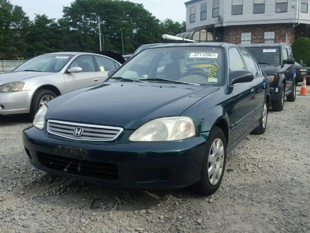 2HGEJ6670XH573501 - 1999 HONDA CIVIC LX GREEN photo 2