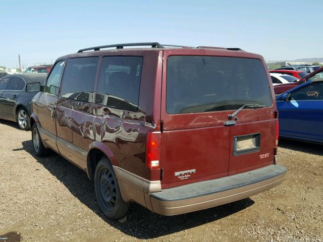 1GKDM19X23B516336 - 2003 GMC SAFARI XT BURGUNDY photo 3