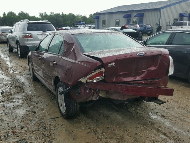 3FAFP06Z06R175424 - 2006 FORD FUSION S MAROON photo 3