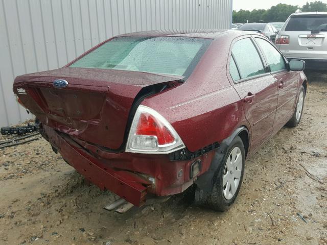 3FAFP06Z06R175424 - 2006 FORD FUSION S MAROON photo 4