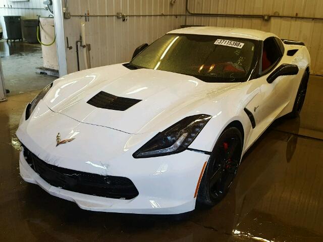 1G1YF2D79G5107381 - 2016 CHEVROLET CORVETTE S WHITE photo 2