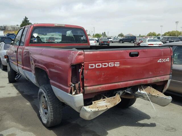 3B7KF2363XG173987 - 1999 DODGE RAM 2500 RED photo 3