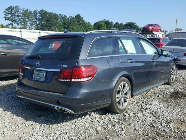 WDDHH8JB6EA876489 - 2014 MERCEDES-BENZ E 350 4MAT GRAY photo 4