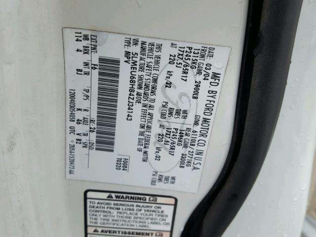 5LMEU68H84ZJ34143 - 2004 LINCOLN AVIATOR Ağ foto 10