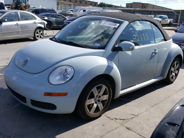 3VWRF31Y36M327569 - 2006 VOLKSWAGEN NEW BEETLE BLUE photo 2