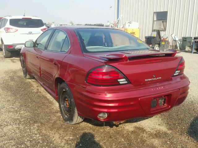 1G2NE52T81M544787 - 2001 PONTIAC GRAND AM S 红色 照片 3