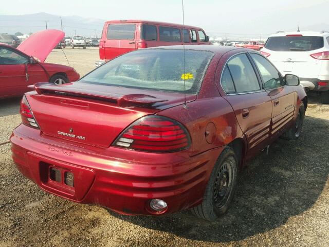 1G2NE52T81M544787 - 2001 PONTIAC GRAND AM S 红色 照片 4