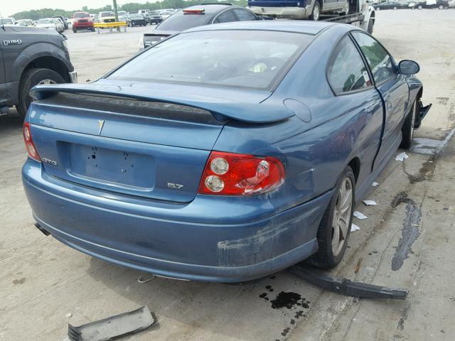 6G2VX12G04L290348 - 2004 PONTIAC GTO BLUE photo 4