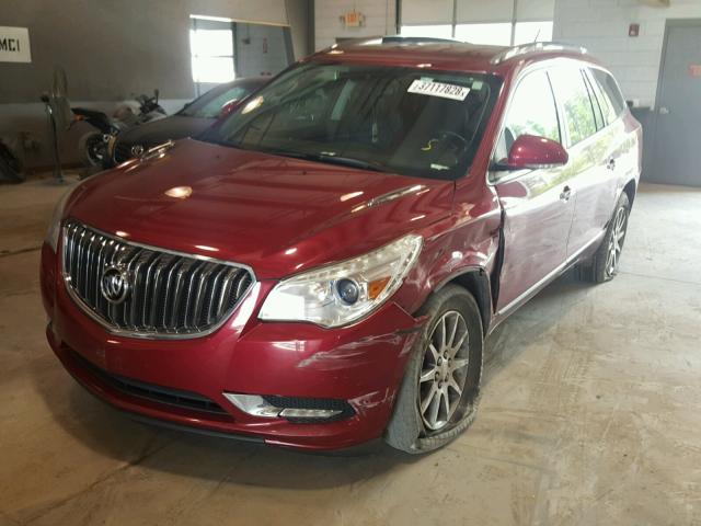 5GAKVCKD3DJ190390 - 2013 BUICK ENCLAVE RED photo 2