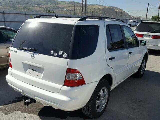 4JGAB54E73A385052 - 2003 MERCEDES-BENZ ML 320 WHITE photo 4