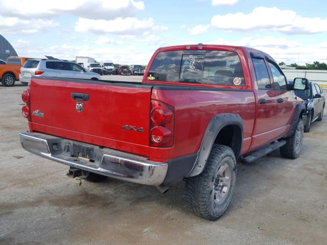 3D7KS28T09G501174 - 2009 DODGE RAM 2500 RED photo 4