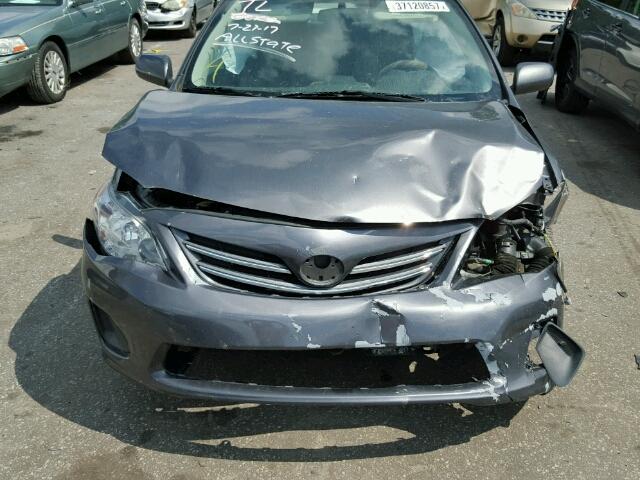 5YFBU4EE5DP095174 - 2013 TOYOTA COROLLA BA GRAY photo 7