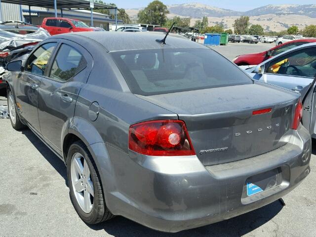 1C3CDZAB9DN517770 - 2013 DODGE AVENGER SE GRAY photo 3