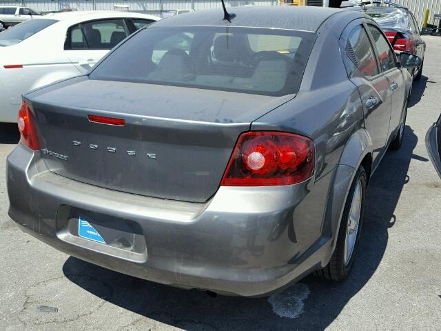 1C3CDZAB9DN517770 - 2013 DODGE AVENGER SE GRAY photo 4