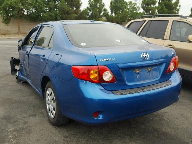 1NXBU40E19Z023109 - 2009 TOYOTA COROLLA BA BLUE photo 3