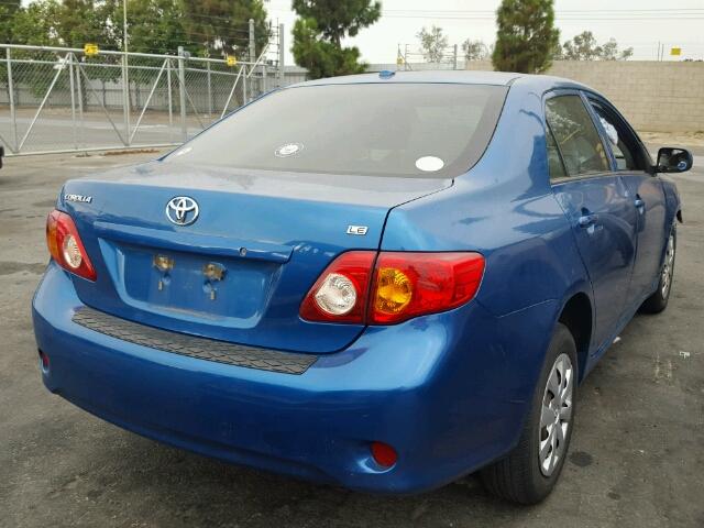 1NXBU40E19Z023109 - 2009 TOYOTA COROLLA BA BLUE photo 4