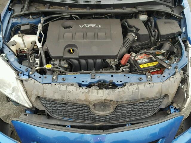 1NXBU40E19Z023109 - 2009 TOYOTA COROLLA BA BLUE photo 7