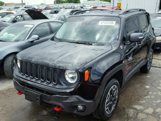 ZACCJBCT0FPB66461 - 2015 JEEP RENEGADE T BLACK photo 2