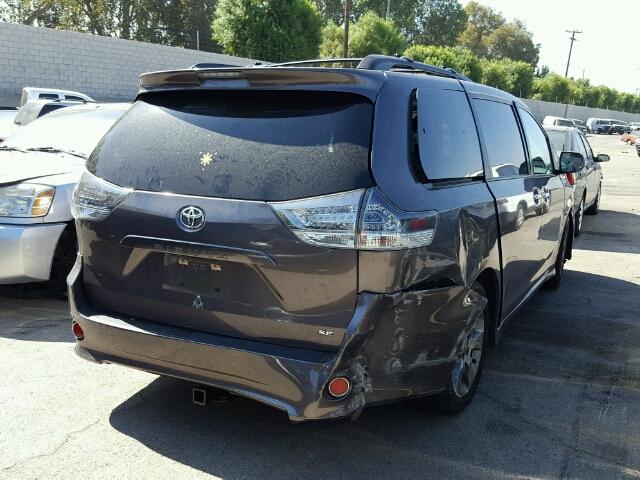 5TDXK3DCXDS284447 - 2013 TOYOTA SIENNA SPO GRAY photo 4